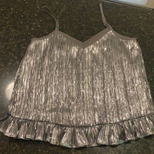 Anthropology sequin spaghetti strap top